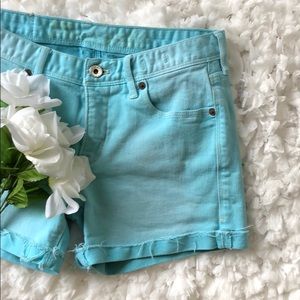Tiffany Blue Madewell Denim Shorts